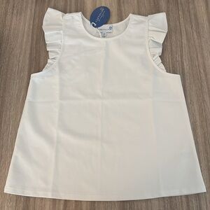New Cartolina Alice Ruffle Tank Bright White Sleeveless XS